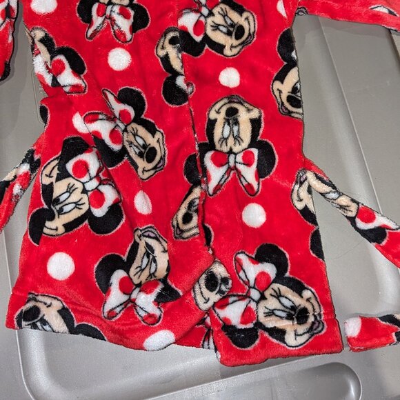 Red Minnie Mouse Robe - size 2T/3T - Picture 4 of 6